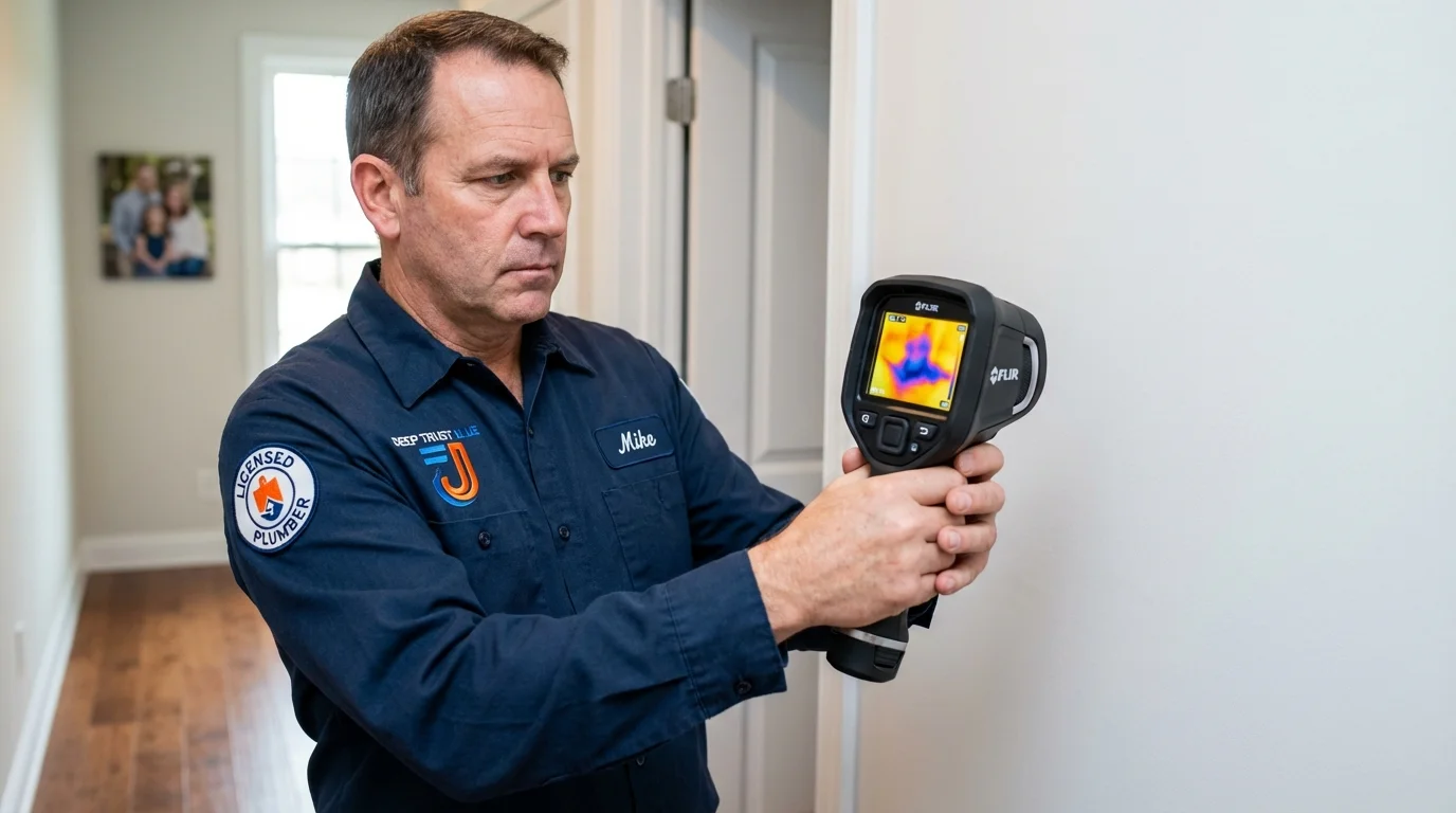 Thermal imaging leak detection by Johns Plumbing LLC in Cedarhurst